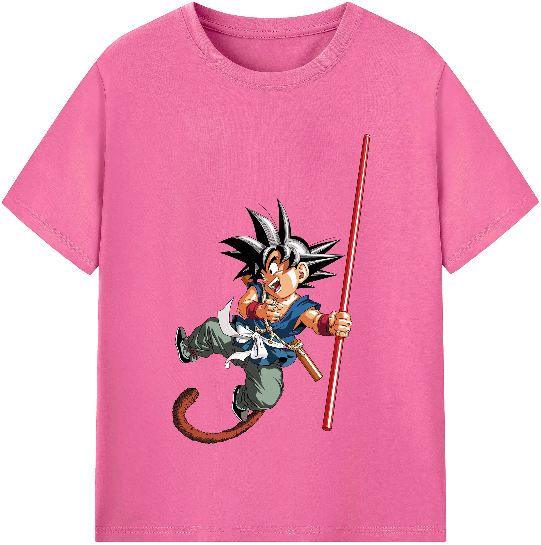 （画像用） ドラゴンボール 孫悟空（そん ごくう）Son Goku カカロット DRAGON BALL Kakarotto レディースカジュアルプリントTシャツ（綿100％）